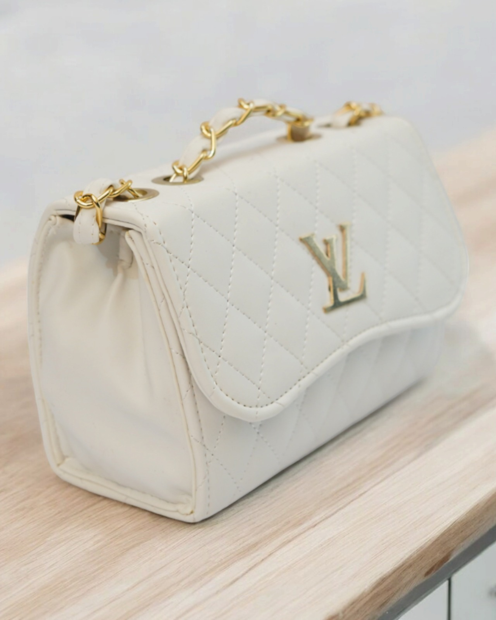 White Solid Sling Bag