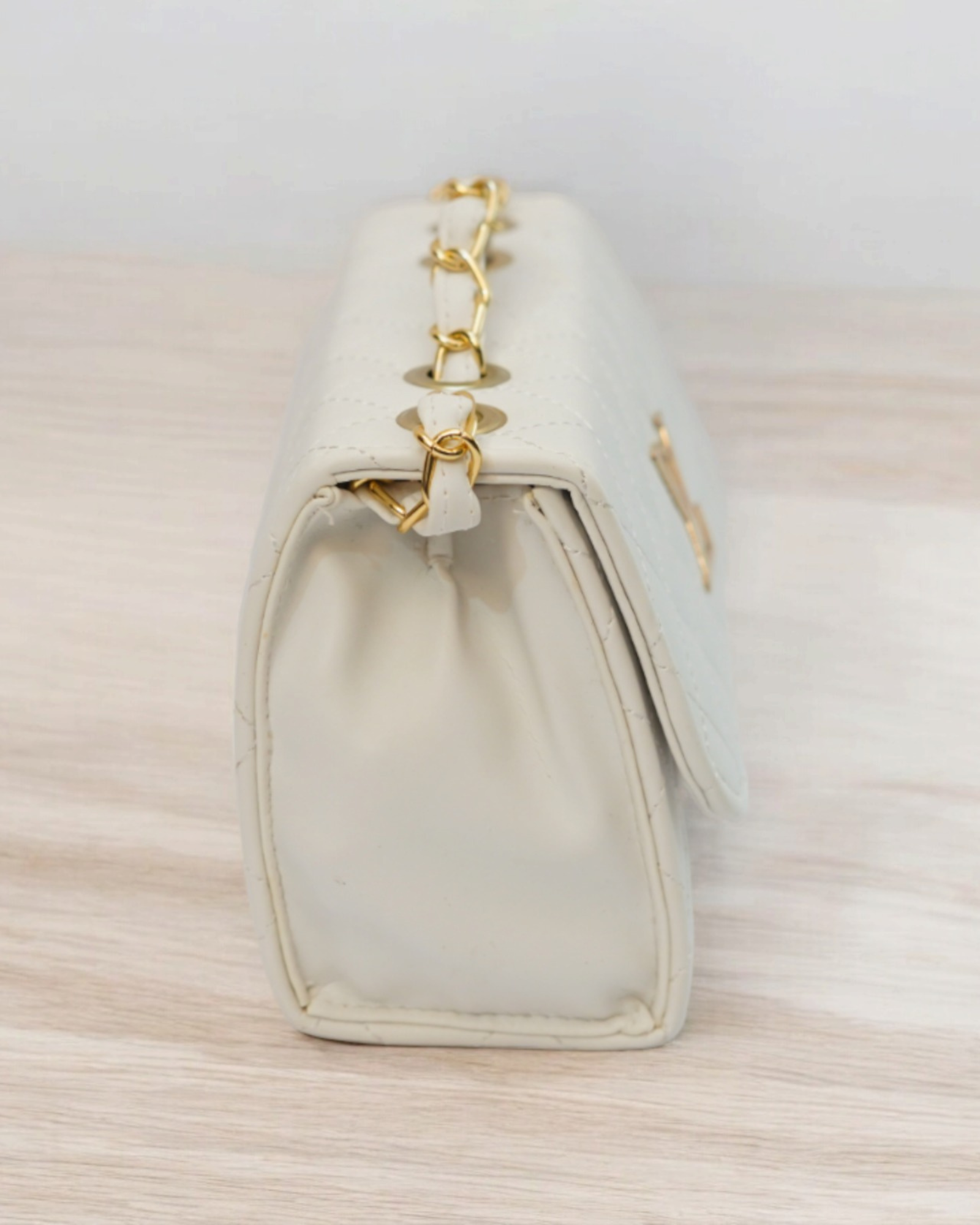 White Solid Sling Bag