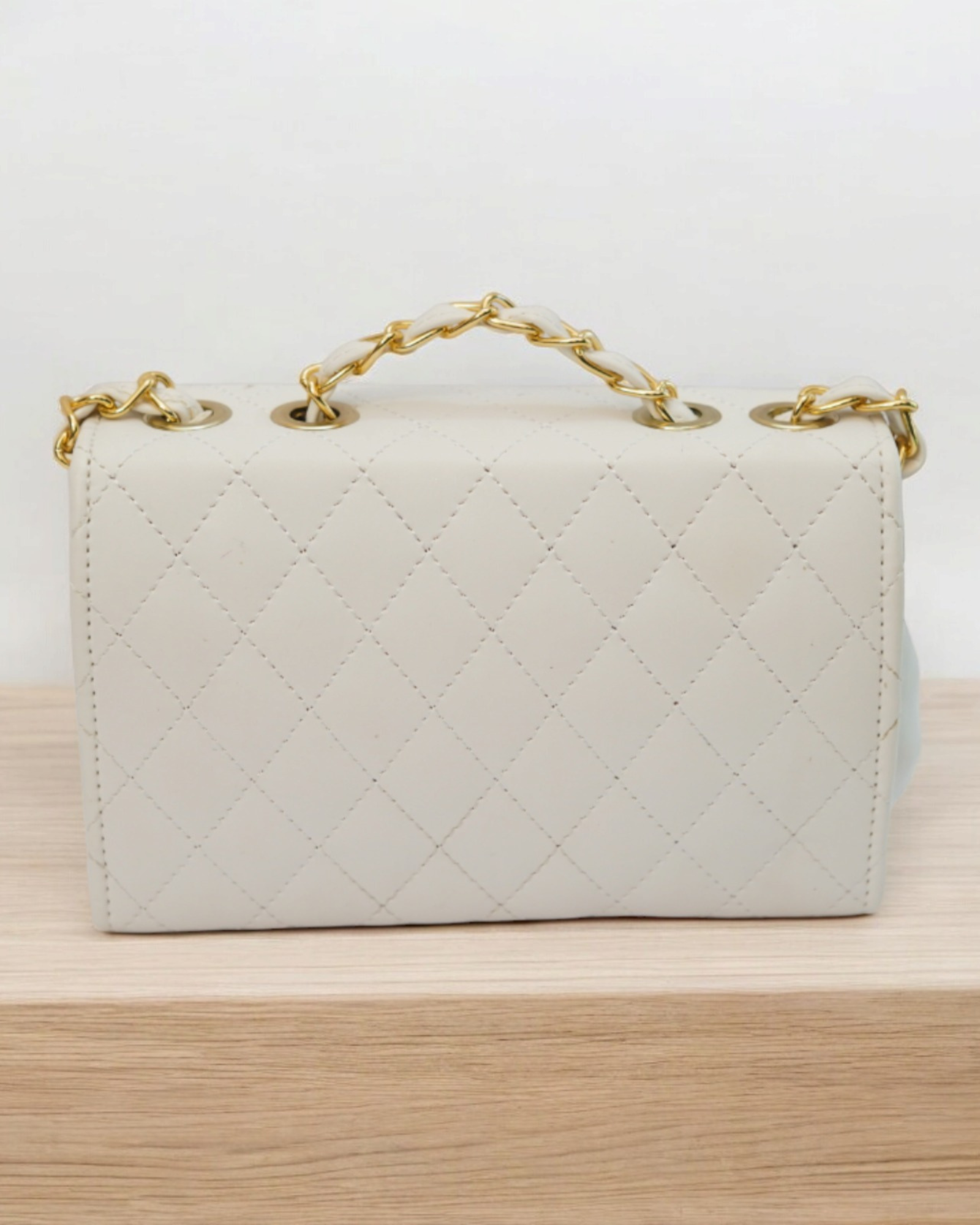 White Solid Sling Bag