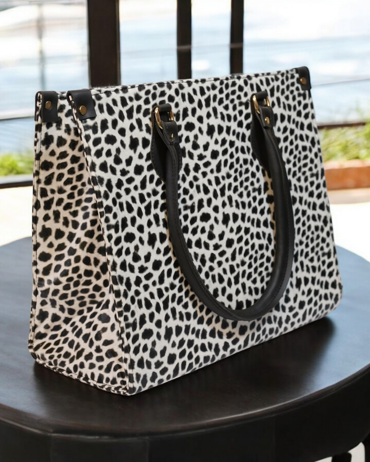 White Dotted Tote Bag for Women's