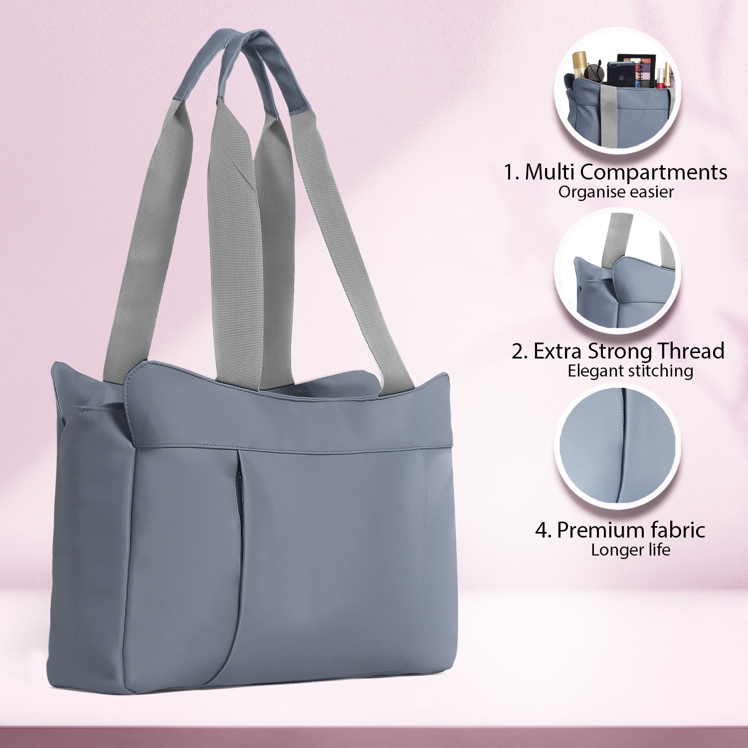 Grey Tote Bag for Women