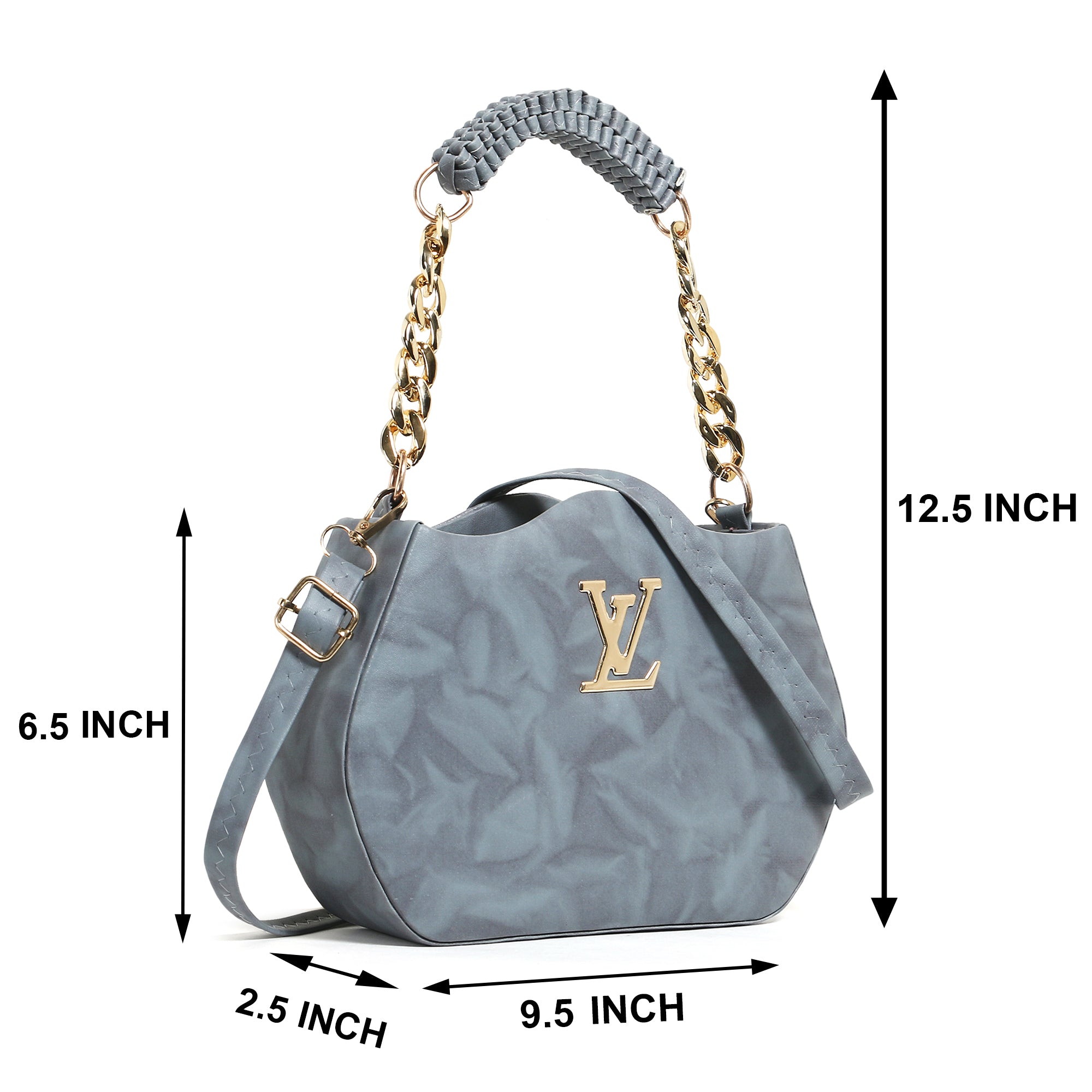 Grey sling bag LV