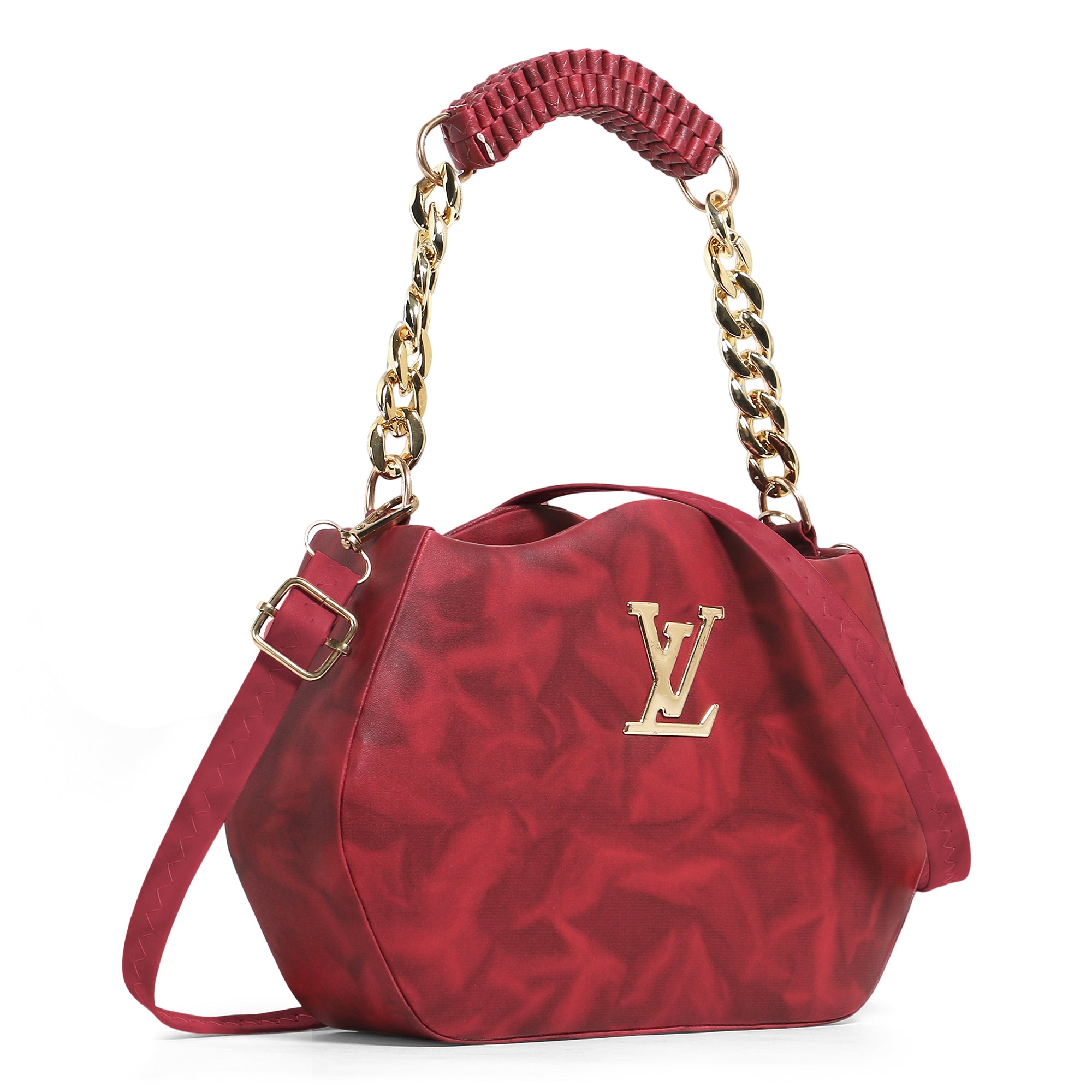 Maroon sling bag LV