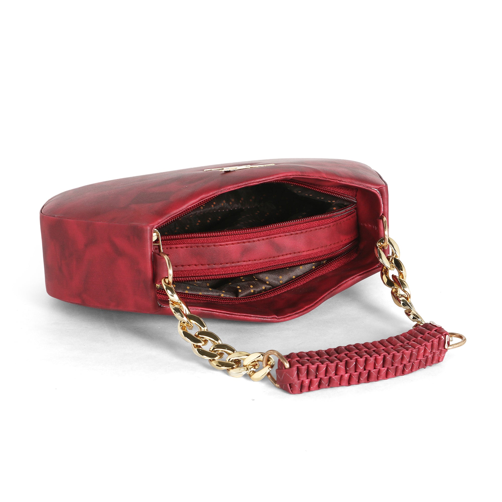 Maroon sling bag LV