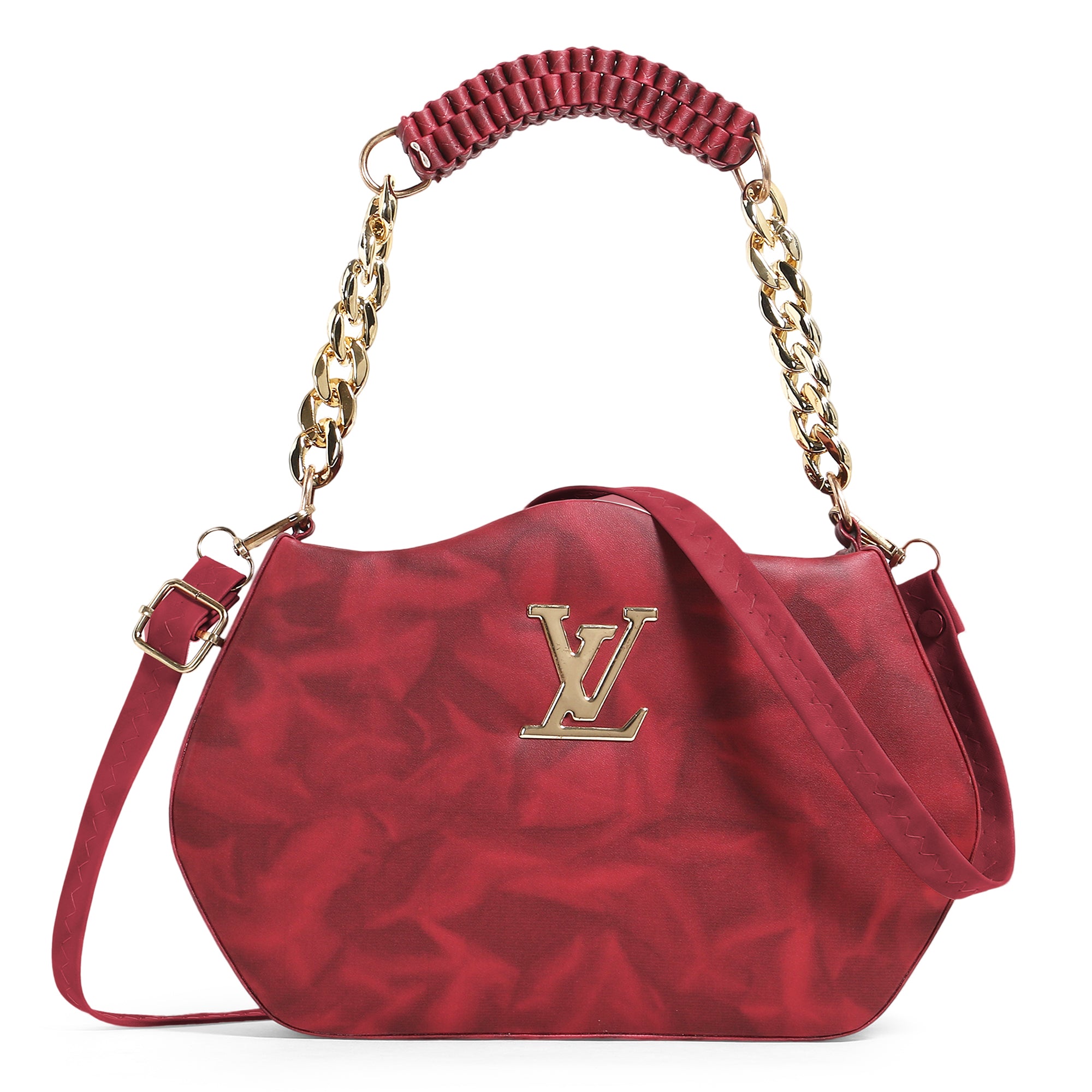 Maroon sling bag LV